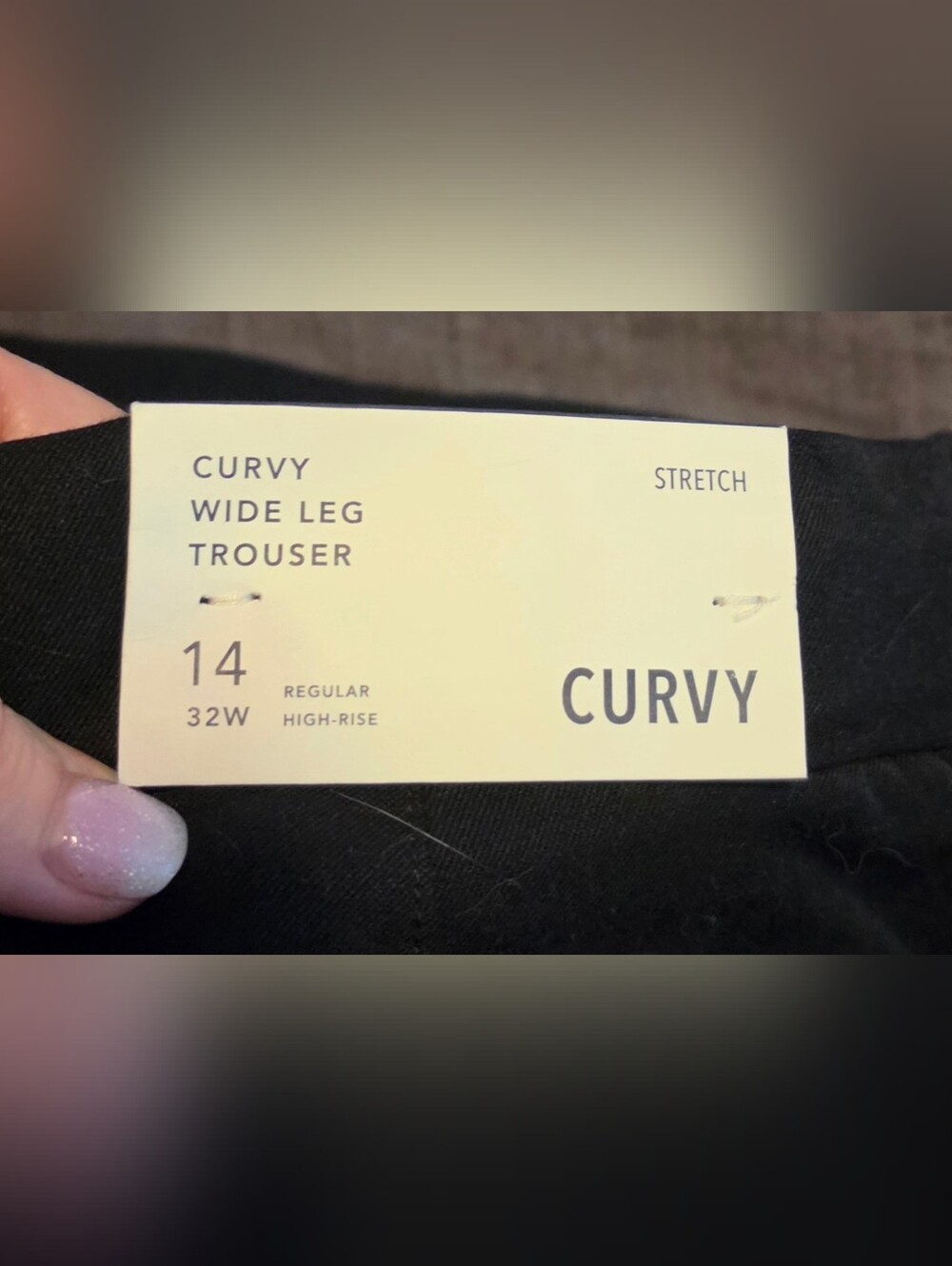 AE American Eagle Curvy Wide Leg Trousers Size 14 NWT Black High Waist Workwear - Picture 7 of 8